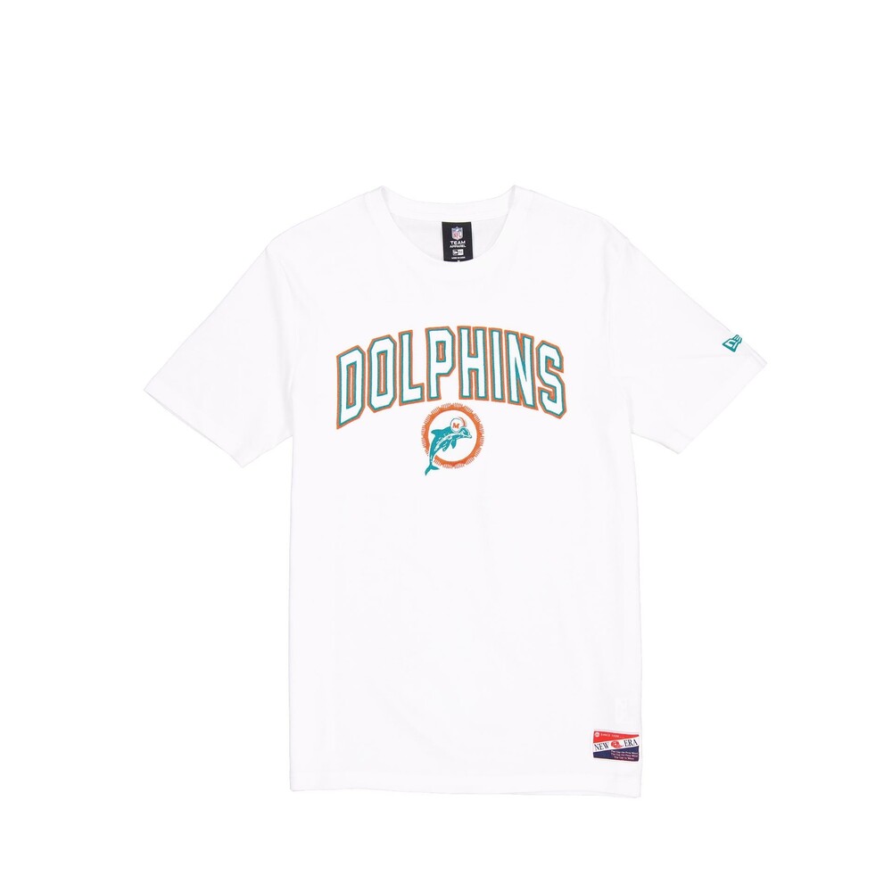 New Era Miami Dolphins Throwback White T-Shirt - Size S